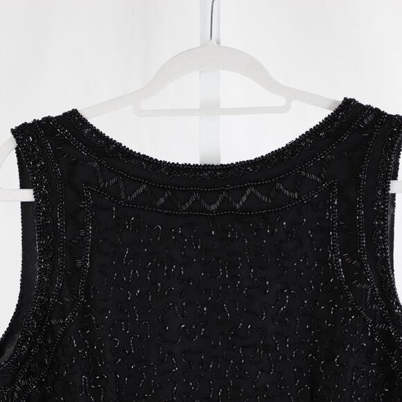 Stenay Vintage Silk Black Sleeveless Beaded Top Large - Picture 6 of 8